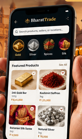BharatTrade commodity marketplace app preview